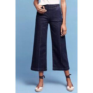 AG Adriano Goldschmied Womens The Juliette Trouser Wide-Leg Crop Jeans 30R Blue